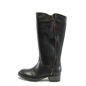 Дамски ботуши черни с нисък ток Tamaris 25613ЧKP