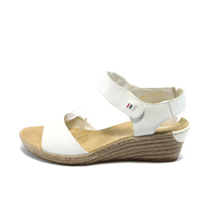 Дамски сандали бели на платформа Rieker 62464-80 белиKP