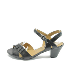 Дамски сандали черни на ток Caprice 28202 чернаKP