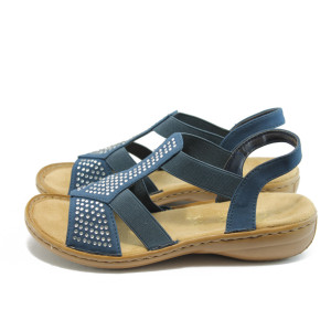 Дамски сандали сини Rieker 608Y2-14 синиKP