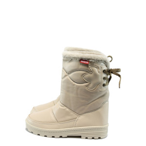 Бежови ботуши с овчи хастар МА 010 бежовKP