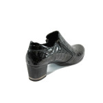 Дамски обувки черни с ток МИ 300-277 черниKP