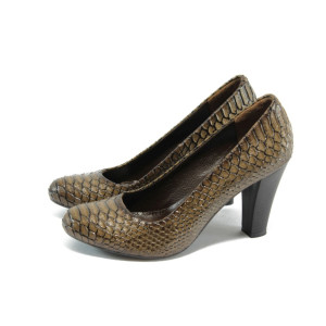 Дамски обувки на ток МИ 4146 визонKP