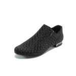 Черни равни дамски обувки  МИ 300-257 черниKP