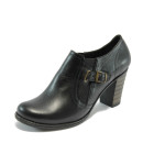 Черни дамски обувки със среден ток МИ 6065 черниKP