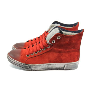 Анатомични боти червени естествена кожа МИ 7020 червенKP