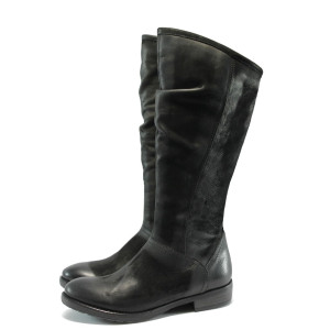 Дамски ботуши черни ИО 1418 черенKP