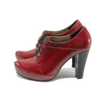 Дамски обувки червени МИ 290 червена змияKP