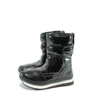 Черни лачени дамски апрески БР 20-209 черенKP