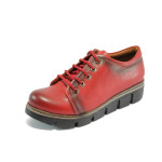Червени дамски обувки с платформа МИ 301 червенKP