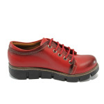Червени дамски обувки с платформа МИ 301 червенKP