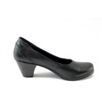 Дамски обувки на нисък ток черни НЛ 108-3696KP