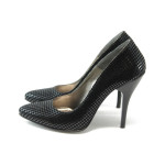 Дамски елегантни обувки на висок ток черни ЕО 25002 черноKP