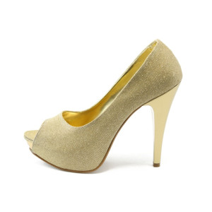 Дамски елегантни обувки златисти на висок ток МИ 1701 златноKP