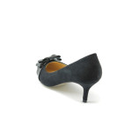Черни дамски обувки на среден ток ПИ 1208 черниKP