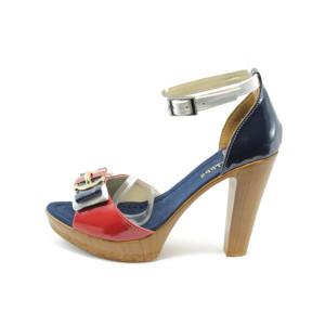 Дамски сандали в червено и синьо МИ 22-161 червено-синиKP