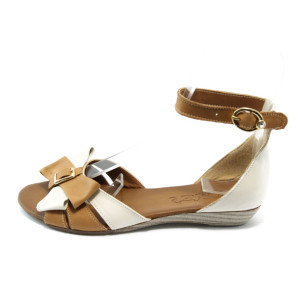 Бежови дамски сандали равни МИ 309 бежовиKP