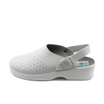 Анатомични бели дамски чехли, здрава еко-кожа - всекидневни обувки за лятото N 10008668