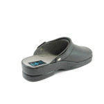Анатомични черни дамски чехли, здрава еко-кожа - всекидневни обувки за лятото N 10008667