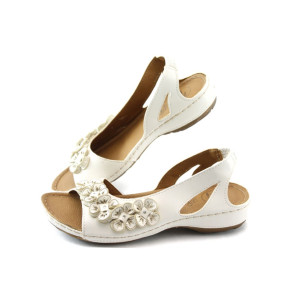 Анатомични дамски сандали бели Jump 5079 белиKP