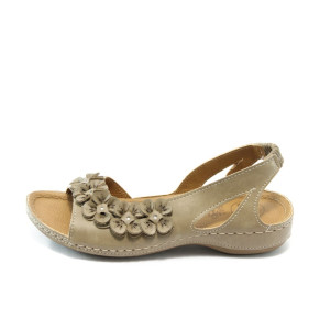 Анатомични дамски сандали кафяви Jump 5079 св.кафеKP