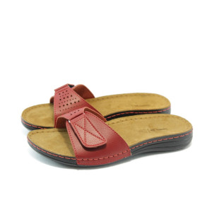 Анатомични дамски чехли червени Jump 5062 червениKP