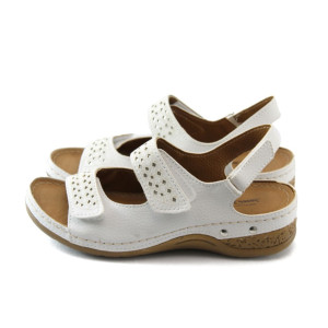 Анатомични дамски сандали бели Jump 5037 белиKP