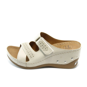 Анатомични дамски чехли бежови Jump 5077 бежовиKP