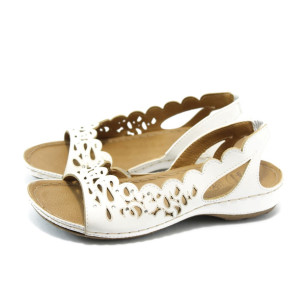 Анатомични дамски сандали бели Jump 5076 белиKP
