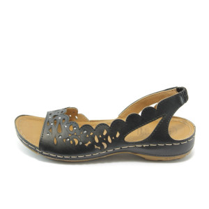 Анатомични дамски сандали черни Jump 5076 черниKP