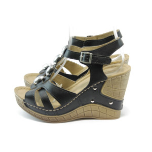 Анатомични дамски сандали черни Jump 5108 черниKP