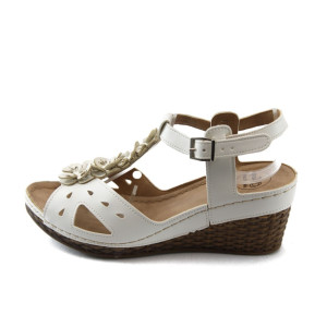 Анатомични дамски сандали бели Jump 5249 бялKP