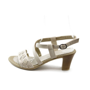 Дамски сандали бежови на ток МИ 702-122 бежовиKP