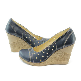 Дамски обувки сини с платформа НЛ 140-14287 синиKP