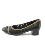 Дамски обувки черни на ток ГО 0417-1 черниKP