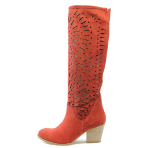 Летни дамски ботуши червени ГО 0307-L червениKP