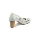 Дамски обувки бели на ток ГО 0398-2962 айсKP