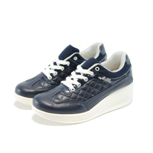 Дамски обувки сини спортни с платформа МИ 217 синиKP