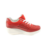 Дамски обувки червени спортни с платформа МИ 217 червениKP