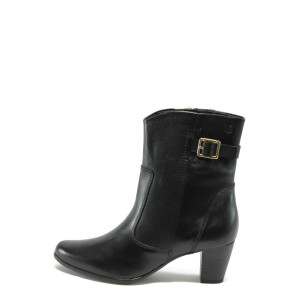 Дамски черни боти с ток Caprice 9-25319-23 черни ANTISHOKKKP