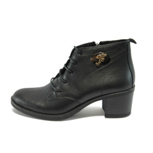 Дамски боти черни естествена кожа МИ 200-01 черниKP