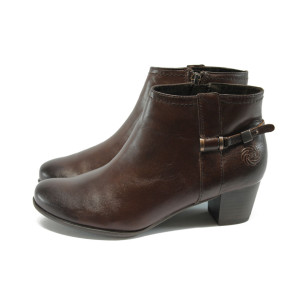 Кафяви дамски боти от естествена кожа Marco Tozzi 2-25381-23 кафявиKP