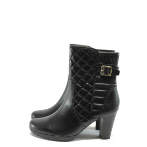 Черни дамски боти с ток Caprice 9-25305-23 черни