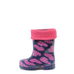 Сини гумени детски ботушки, pvc материя - всекидневни обувки за есента и зимата N 10009386