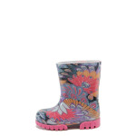 Лилави гумени детски ботушки, pvc материя - всекидневни обувки за есента и зимата N 10009385