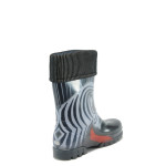 Сиви гумени детски ботушки, pvc материя - всекидневни обувки за есента и зимата N 10009389