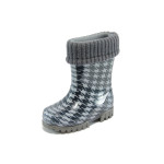 Черни гумени детски ботушки, pvc материя - всекидневни обувки за есента и зимата N 10009413
