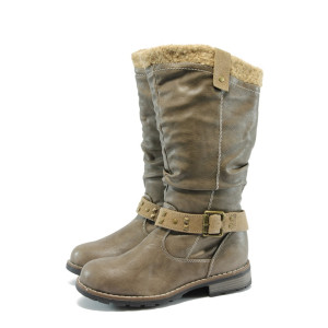 Бежови детски ботуши анатомични КА С725 т.бежовKP