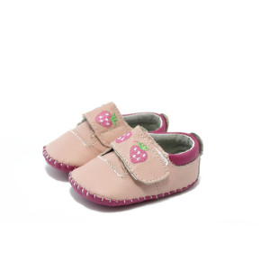 Бебешки буйки от естествена кожа розови БТ 17234 розKP