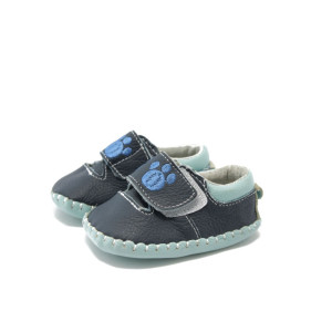 Бебешки буйки от естествена кожа сини БТ 17234 синKP